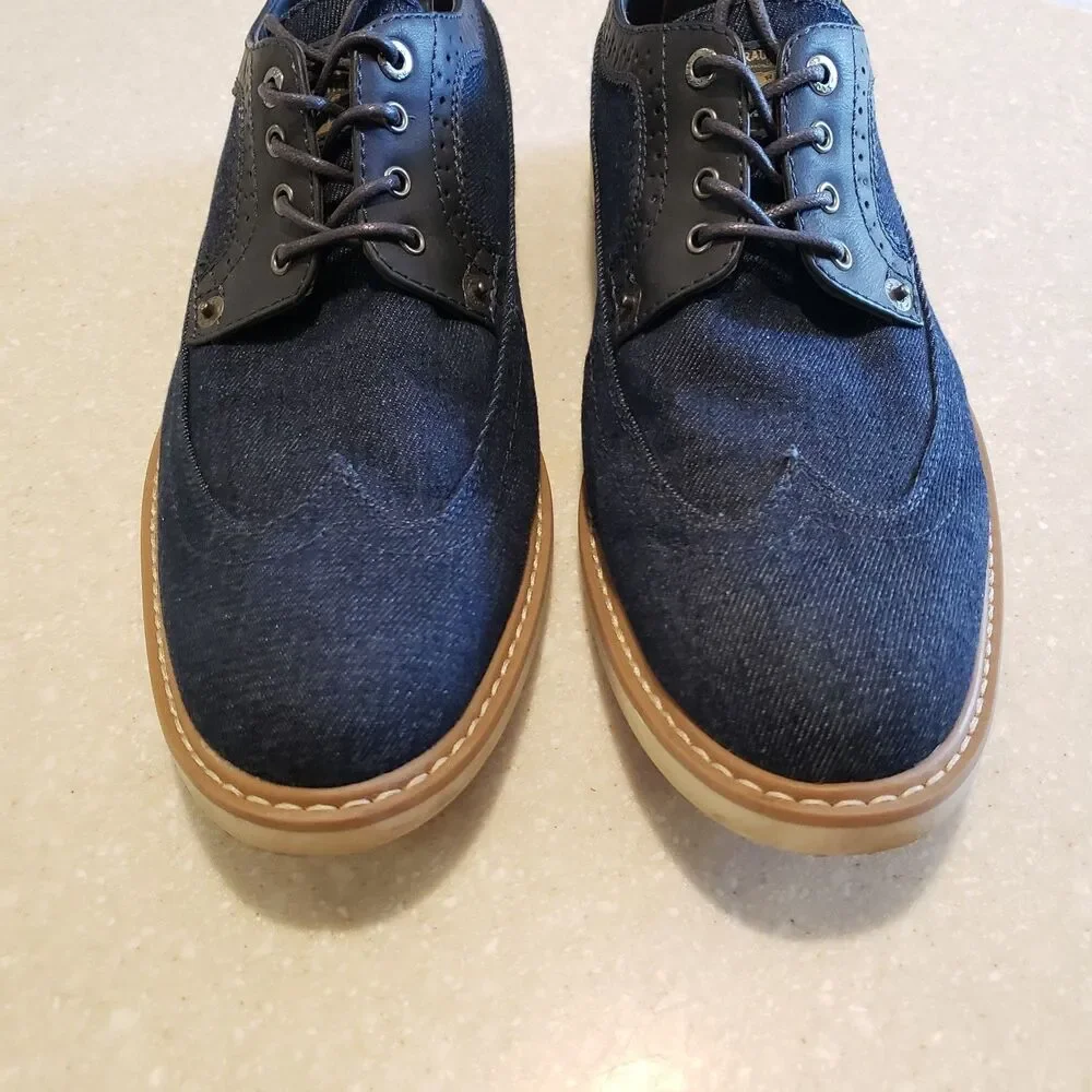 Levi's Mens Tindal Casual Denim Wingtip Oxford Shoe Size 9